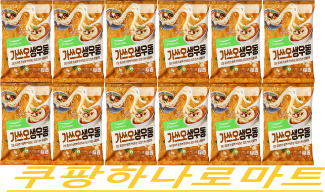 풀무원 2분조리 진한 가쓰오생우동, 192g, 12팩