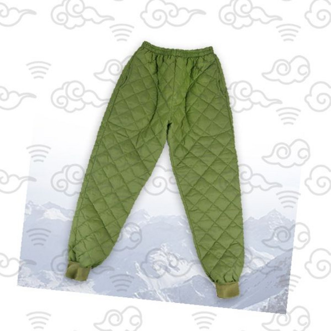 국산 누빔 깔깔이 겨울 바지 카키색 솜바지 패딩바지 방한