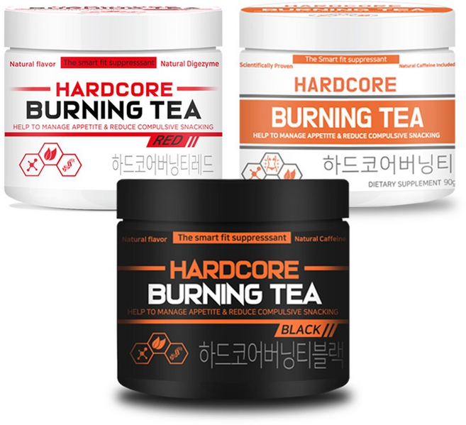 하드코어버닝티 트리플세트 레드블랙오리지널 효모 애플사이다비니거 사과초모식초, 90g