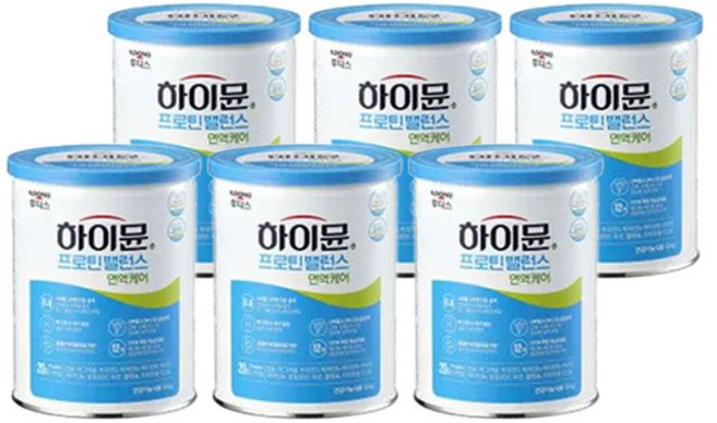 일동후디스 하이뮨 프로틴밸런스 면역케어 보틀1개 스푼2개, 304g, 6개
