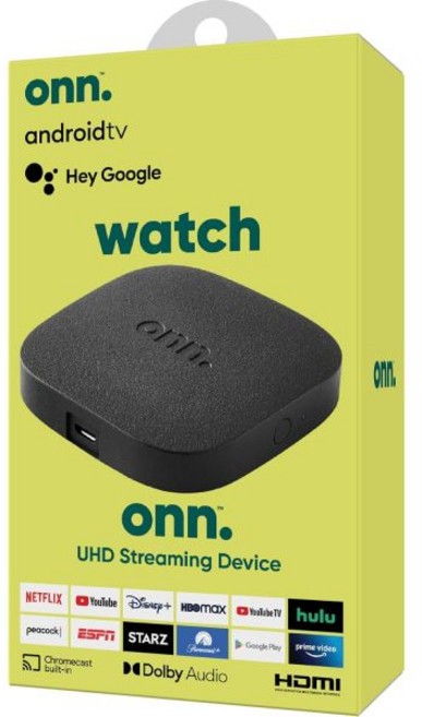 음성 리모컨 및 HDMI 케이블이 있는 on Android TV 4K UHD 스트리밍 장치, 1개