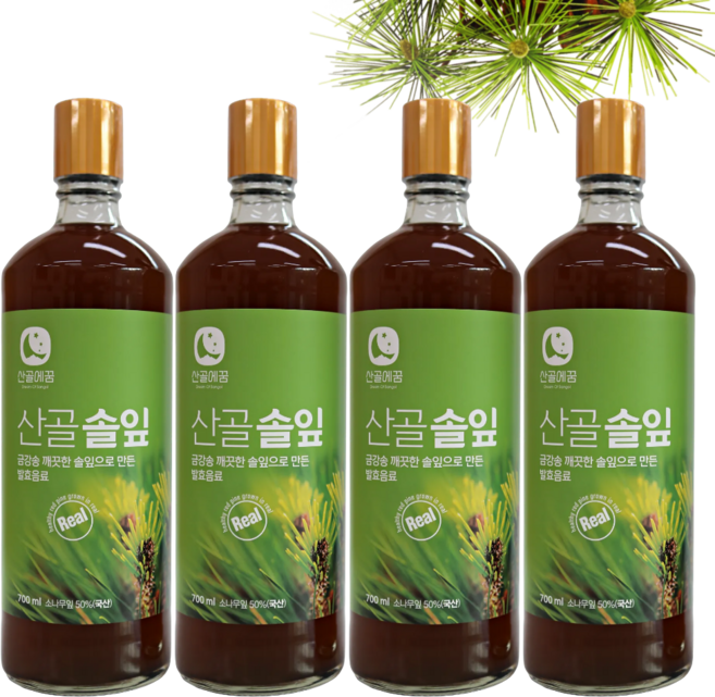 방주명가 울진 금강송 솔잎차 솔잎청 솔잎 효소 발효액, 700ml, 4개