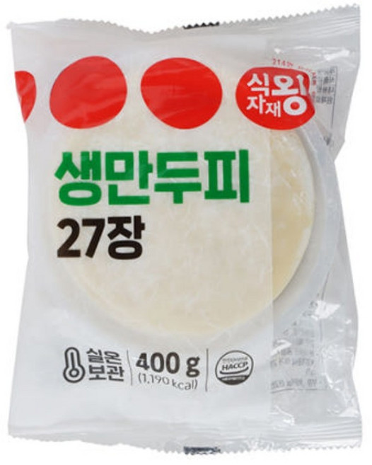 식자재왕 생만두피, 5개, 400g