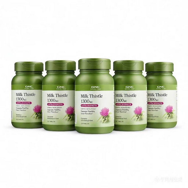 GNC 밀크 씨슬 1300mg, 120정, 5개