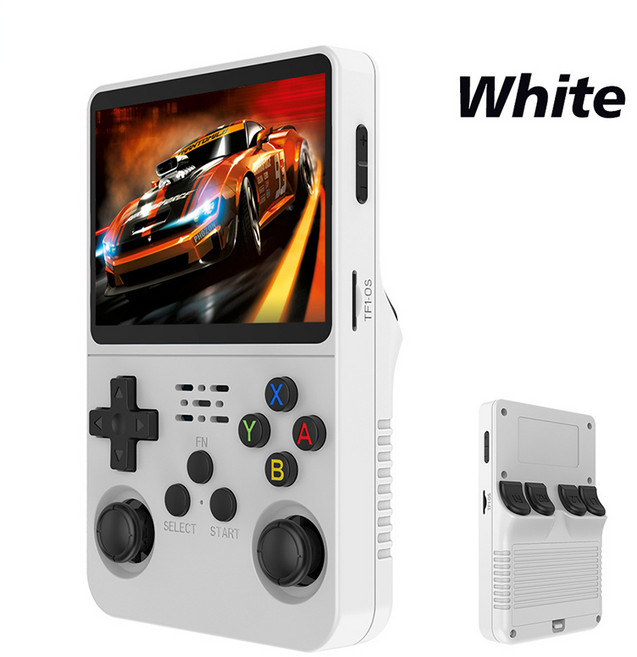 PYHO 휴대용게임기 고전게임 20000종 듀얼 조이스틱 지원 한글, 흰색