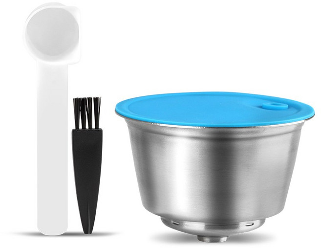 Dolce Gusto 머신 재사용 가능한 캡슐 필터 컵 304 스테인레스 스틸 리필 커피 포드 크레마 메이커, 1pc