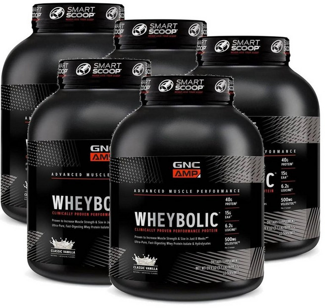 지엔씨 웨이볼릭 BCAA 함유 프로핀 파우더 클래식 바닐라맛 GNC AMP Wheybolic, 5개, 1.7kg