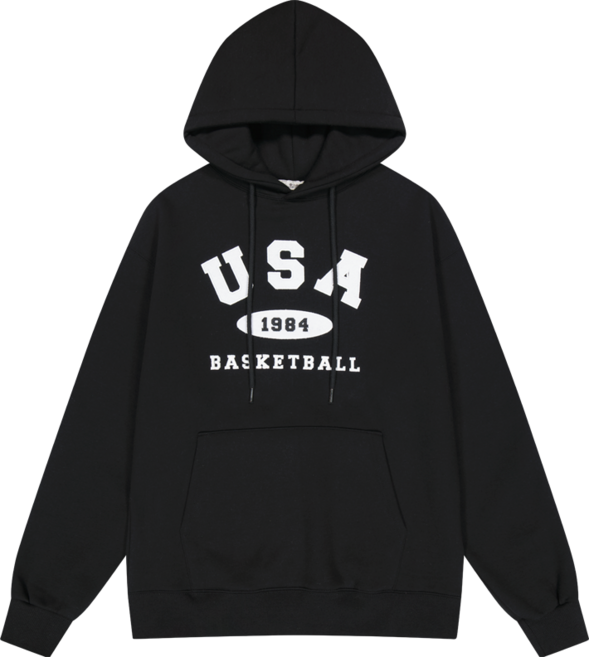 버저비터 USA 농구 로고 후드