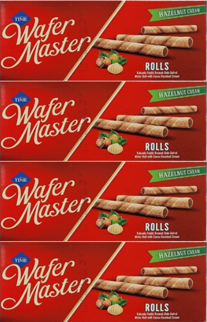 타임 웨이퍼 마스터 롤 헤이즐넛크림, 65g, 4개