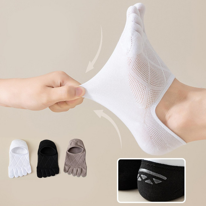 하루양 남성 발가락양말 메쉬 덧신 5지양말 페이크삭스 여름 통풍 양말 3세트6p
