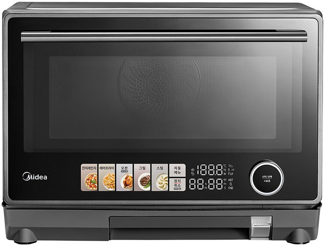 신출시 마이디어 올인원 콤비 오븐 X23 스팀 에어프라이어 그릴 전자레인지 4IN1 25L, MMO23XHA-ASSBBL