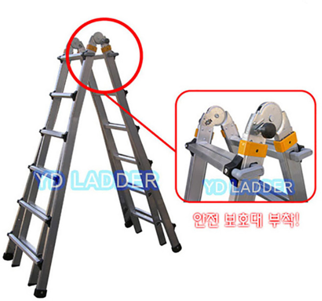 [팩맨코리아] [6단 LS사다리] KS인증알루미늄접이식 일자H형금지, 1개