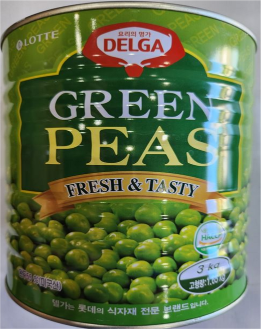 완두콩 캔 3KG 롯데푸드, 1개