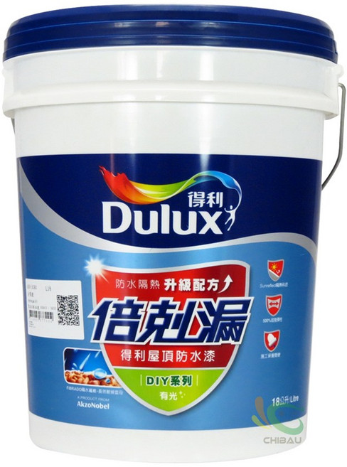 Dulux 得利 倍剋漏屋頂防水漆 A959 防水隔熱升級配方 18公升 冰雪白, 1桶, 18L