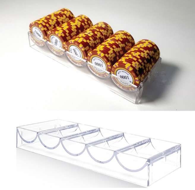 투명 아크릴 트레이 데칼칩 최고급칩 골드칩 크라운칩 사각칩 사각골드칩 슈팅스타칩 킹크라운칩 스타칩 단색칩 다이아몬드칩 메탈칩 카드프로텍트 딜링슈 하프칩트레이 디스카드홀더 올인버튼, 1개