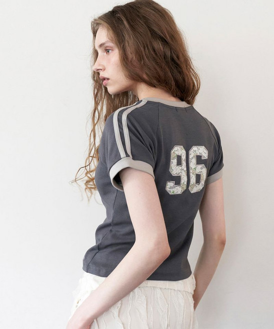 [국내정품] 락케이크 반팔 Sports 96 Lace Crop Top - Charcoal 186722
