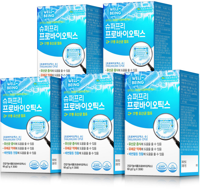 엠에스바이오텍 슈퍼프리 프로바이오틱스, 60g, 5개