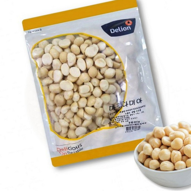 마카다미아 껍질없는 깐마카다미아 구운 안주 영양간식 500g, 1개, 1g