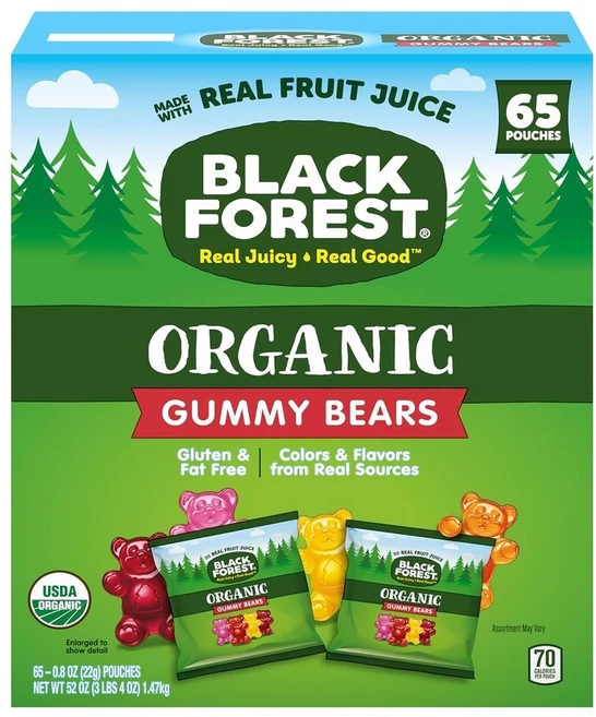 블랙포레스트 Black Forest 유기농 구미베어 0.8oz(약 23g) x 65봉 - 쿠팡