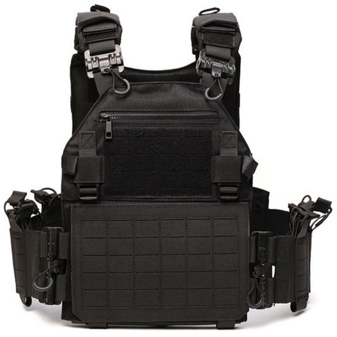 전술조끼 방탄조끼 택티컬 군용 밀리터리 방탄복 서바이벌 경량 베스트 전투, 블랙