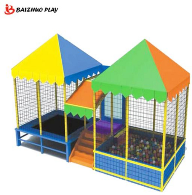 유치원놀이터 장남감 놀이시설 유치원 전문 실내 및 실외 트램펄린 침대 지붕 모험 신체 피트니스 훈련 장비, green, 1개