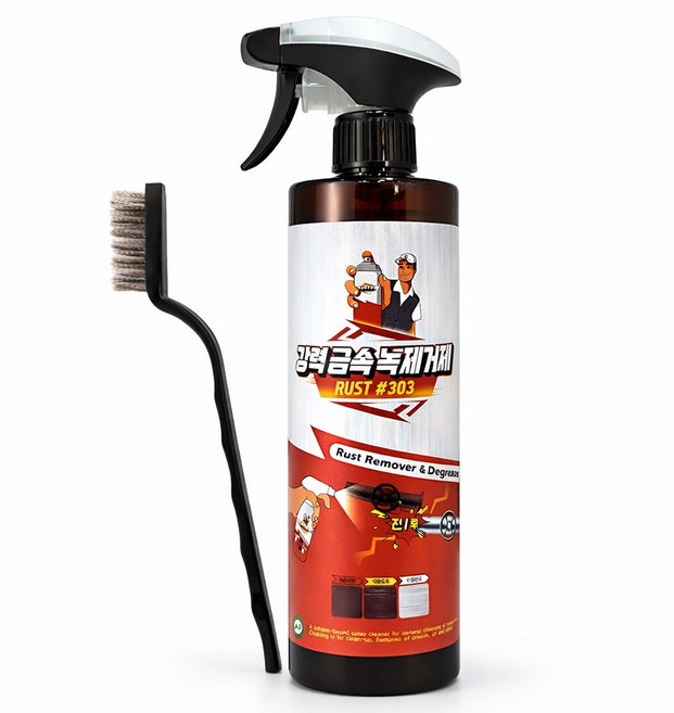 탁월한선택 강력 금속 녹 제거제 + 브러쉬 증정 빠르고 간편한 녹제거제, 1개, 500ml