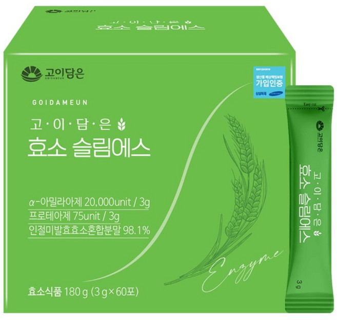 고이담은 효소 슬림에스 60포 (180g), 180g, 10개