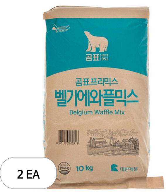 곰표 대한제분 벨기에 와플믹스, 10kg, 2개