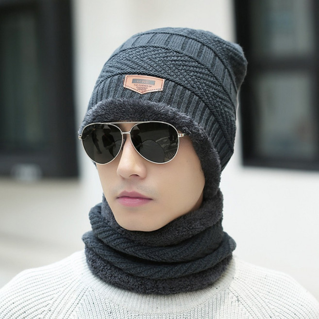 시크벤 니트 털비니 넥워머 세트 겨울 방한 남성 남자 여성 여자 털 기모 모자