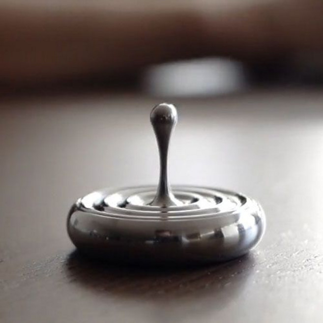 무한회전팽이 인셉션 데스크탑 키덜트 회전팽이 장식품 스테인리스, 스텐  세트 받침대, 1개