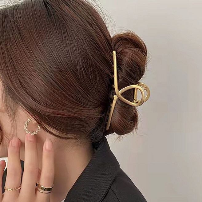 걸핀스 실드 빅 매트메탈 올림머리 집게핀 1045