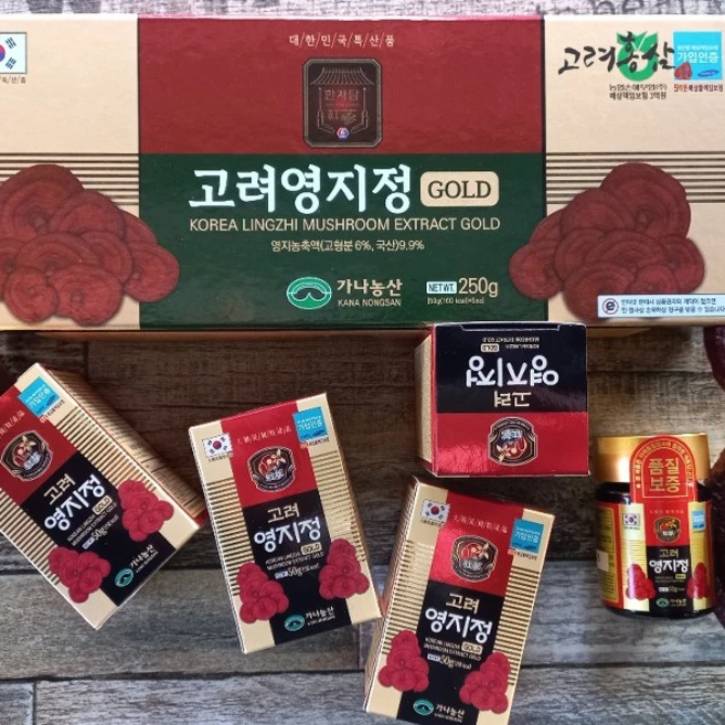 [고려홍삼] 고려홍삼 고려영지 고려영지정골드250g 고려영지정50g x 5병 영지버섯 영지차 약초 약재, 250g, 1개 - 쿠팡