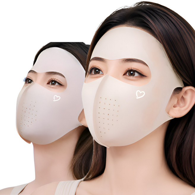 해피지아 골프 등산 스포츠 UV 자외선차단 마스크 2개 HZA-002, 핑크