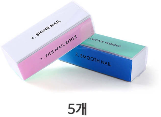 애니데코 네일 파일 버퍼 4면 샌딩블럭 한방에 OK!!, 5개, 4면샌딩블럭 - 쿠팡