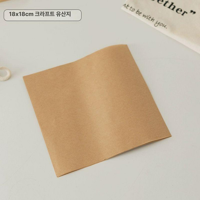 치즈케이크 박스 포장 케이스 투명 가방 상자 바스크, 1개, 18x18cm 레더브라운 오일 저항지