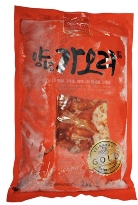 푸드마을 골드 양념가오리 2kg 가오리양념 회무침 냉면, 1개