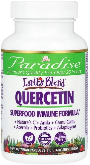 파라다이스허브 Earths Blend 퀘르세틴 베지 캡슐 90정, PAR77892, 1개 - 쿠팡