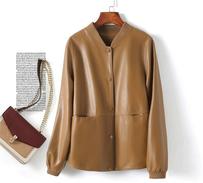 여성 소프트 양가죽 야구잠바 라이더 가죽자켓 캐주얼재킷 레더자켓 집업 점퍼