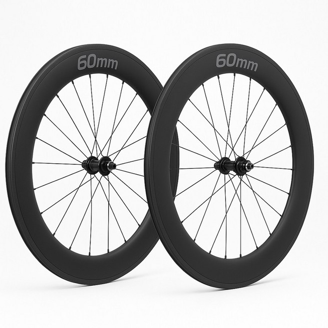 카본 60림 휠셋 픽시 700C 프론트+리어 클린처 세트 관세포함 60mm, 60림 카본 휠셋(앞바퀴+뒷바퀴), UD, 무광, 1개