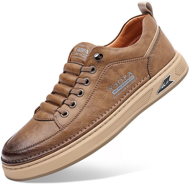 로뉴비러 남성 소가죽 캐주얼 스니커즈