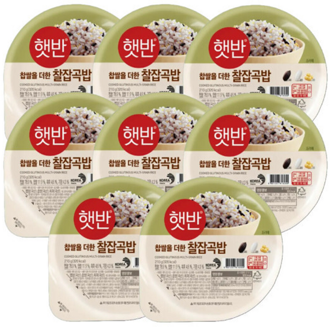 매일 찰잡곡밥, 8개, 210g