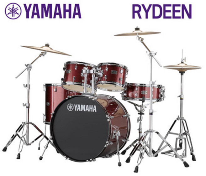 Yamaha 야마하 라이딘 5기통 드럼세트 (22인치) 구성품 증정(오메테 심벌4종 의자 드럼스틱) RDP2F5, MELLOW YELLOW, 1개