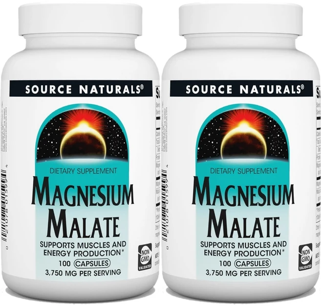 Source Naturals 소스내추럴스 마그네슘 말레이트 3750mg 캡슐, 2개 - 쿠팡