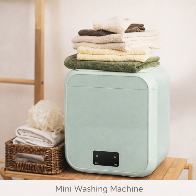 델리디 미니세탁기 12L 소형세탁기 휴대용세탁기 원룸 자취방 아기빨래 걸레세탁 가능, 민트_12L세탁