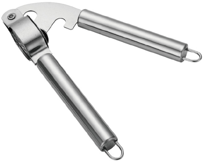 不鏽鋼壓蒜器 430不鏽鋼壓頭 410不鏽鋼手柄 可拆卸設計 省力, 銀色, 1個