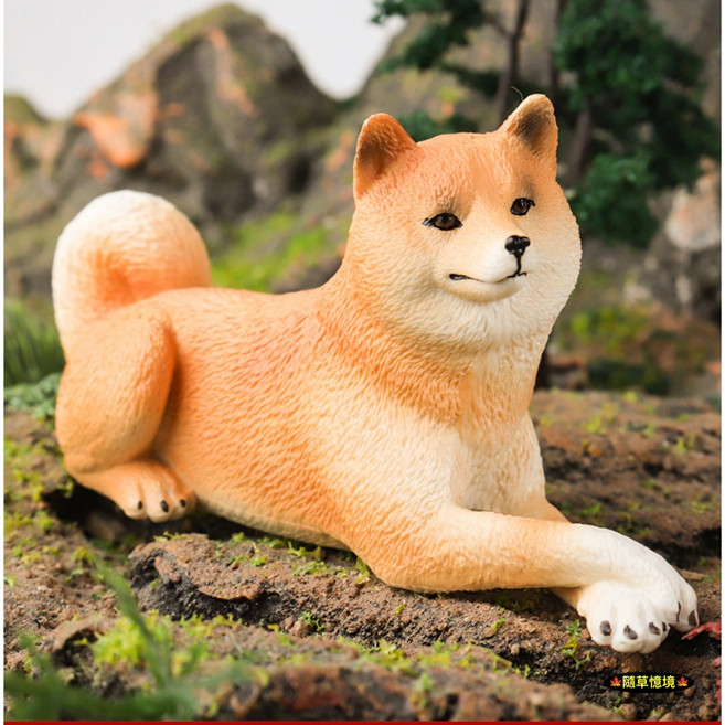 仿真 柴犬 黃柴 赤柴 豆柴 動物 兒童玩具 益智 公仔 SPG 隨草憶境, 1個