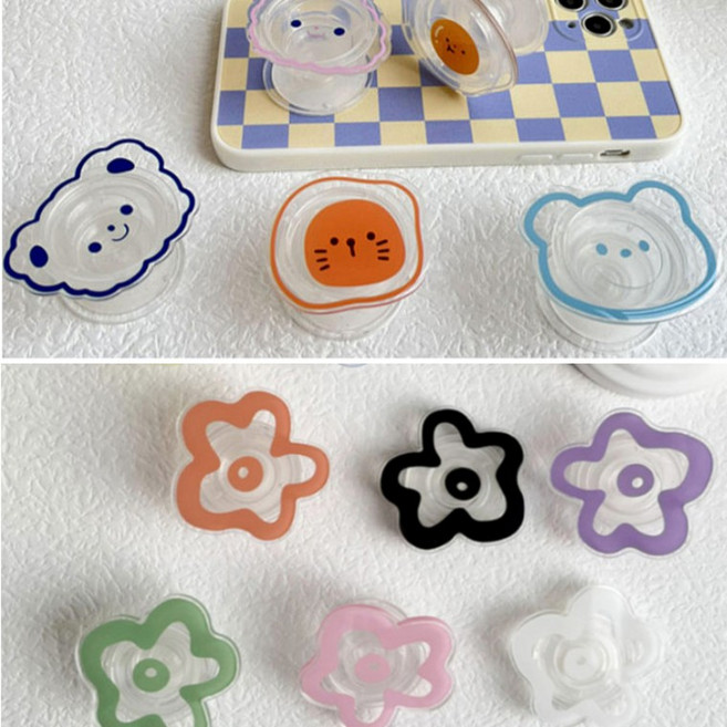 루미하우 스마트폰 그립 홀더, 1개, 파랑곰돌