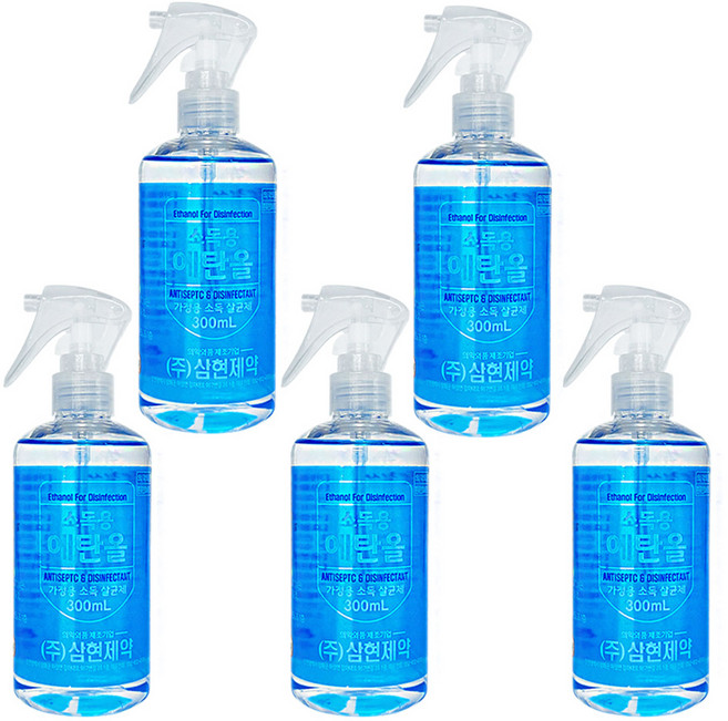 삼현제약 웰천사 소독용 에탄올 가정용 손소독 살균제 5개