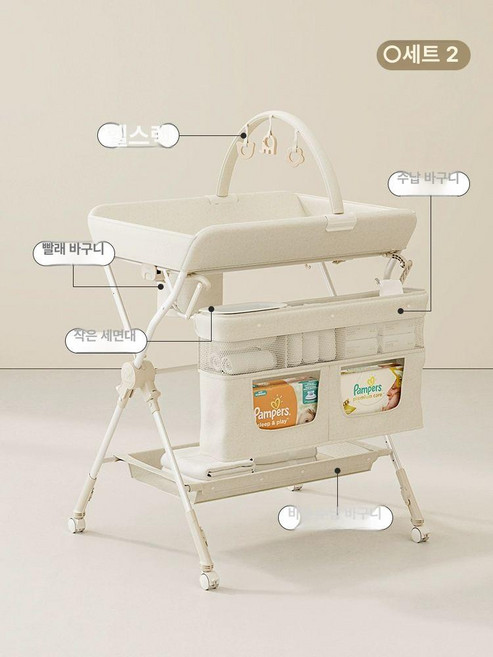 3단 빨래건조대 대형 접이식 업소용, 업그레이드 설치 필요 없는 접이식 2