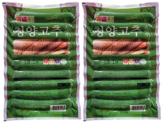 도나우 청양고추소시지, 1kg, 2개